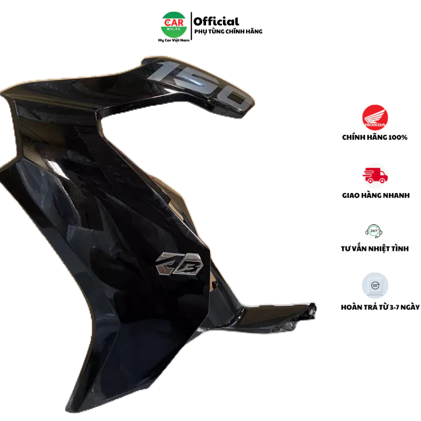 Cánh yếm bên trái - bửng yếm HONDA AIR BLADE 150 năm 2020 màu Đen bạc. 64600K1FV00ZA