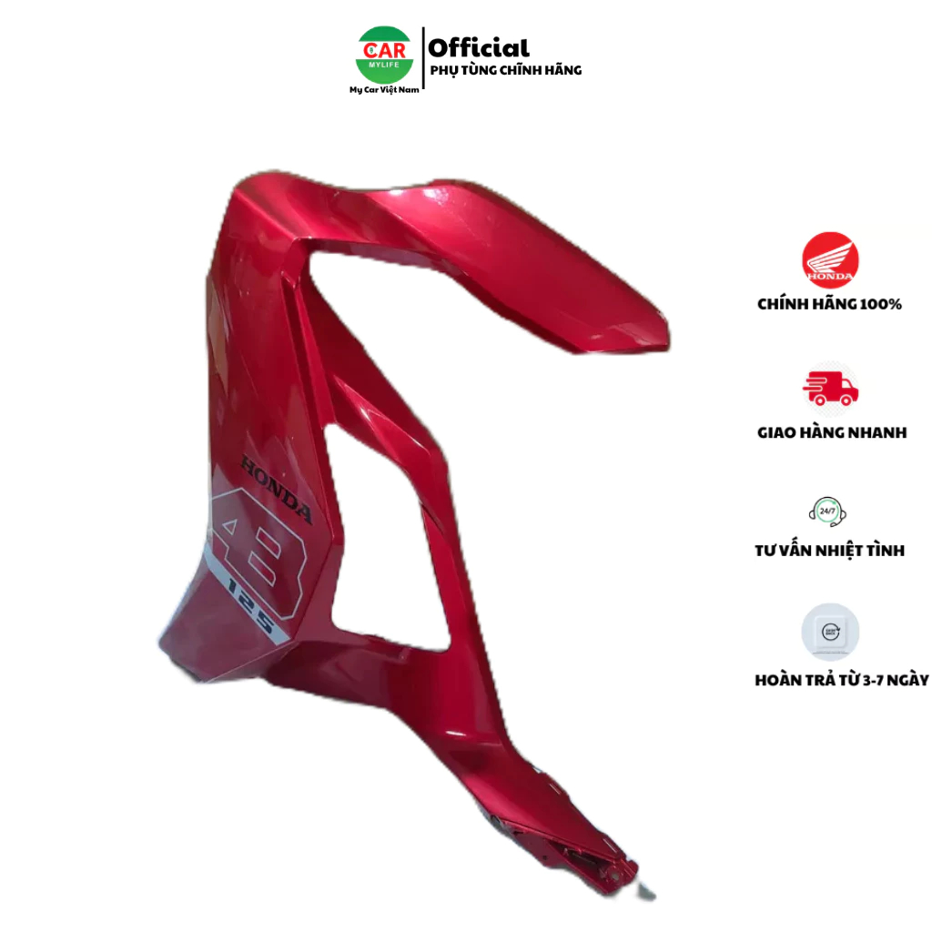 Cánh yếm bên trái - bửng yếm HONDA AIR BLADE 125 năm 2022-2023 màu Đỏ. 64600K3AV00ZC