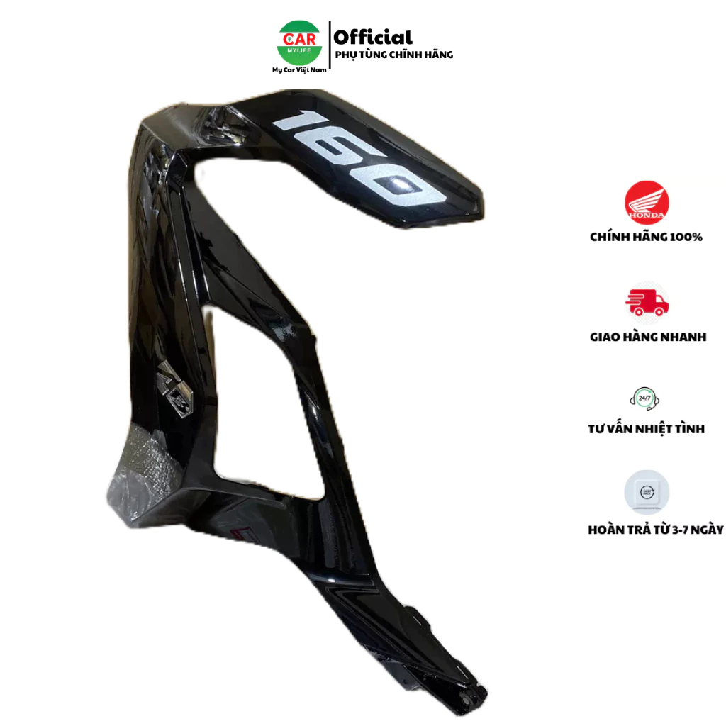 Ốp trước bên trái - cánh yếm trái HONDA AIR BLADE 160 năm 2023 màu Đen bóng. *NHB25* 64600K2ZV00ZA