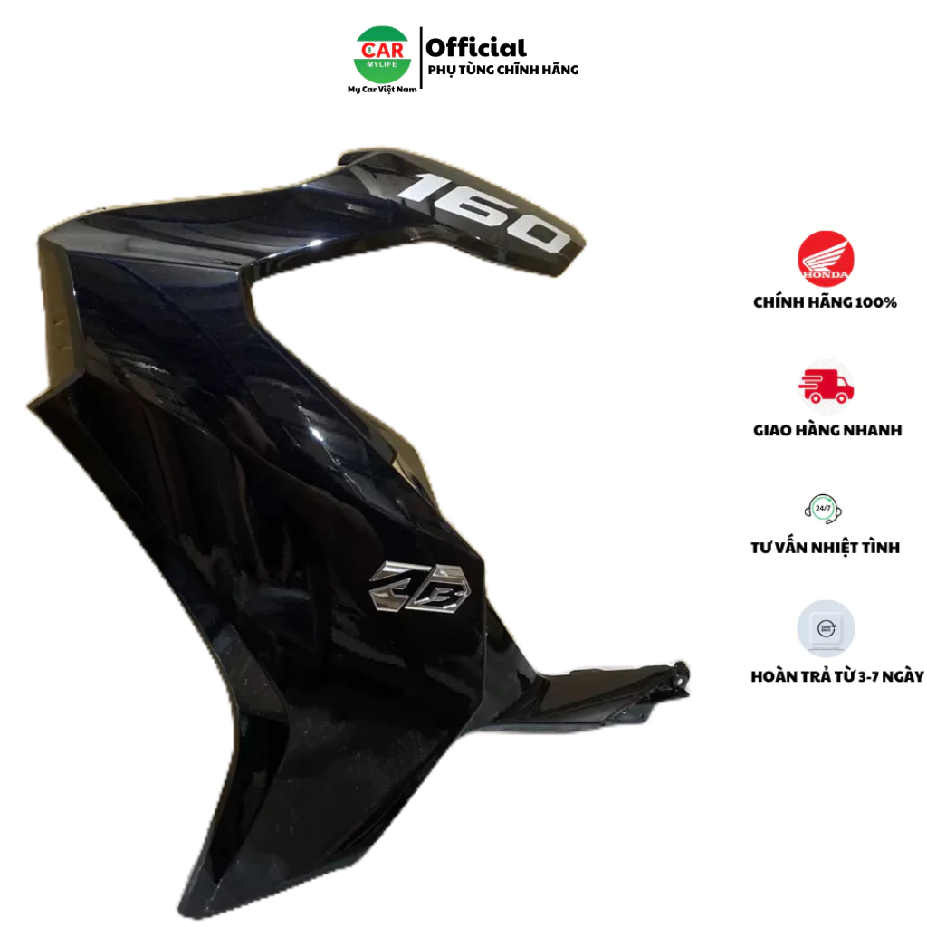 Ốp trước bên trái - cánh yếm trái HONDA AIR BLADE 160 năm 2023 màu Đen bóng. *NHB25* 64600K2ZV00ZA