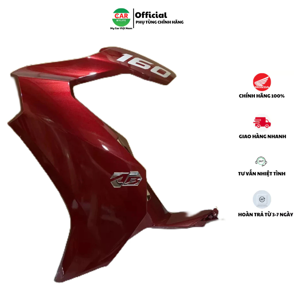 Ốp trước bên trái - cánh yếm trái HONDA AIR BLADE 160 năm 2023 màu Đỏ. *R368* 64600K2ZV00ZC