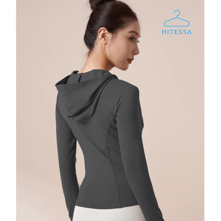 Áo Khoác Thể Thao Nữ Mùa Thu Đông mới 2023 với Mũ Trùm đầu - Phong cách, Chống Gió, Thấm Hút Mồ Hôi | BigBuy360 - bigbuy360.vn