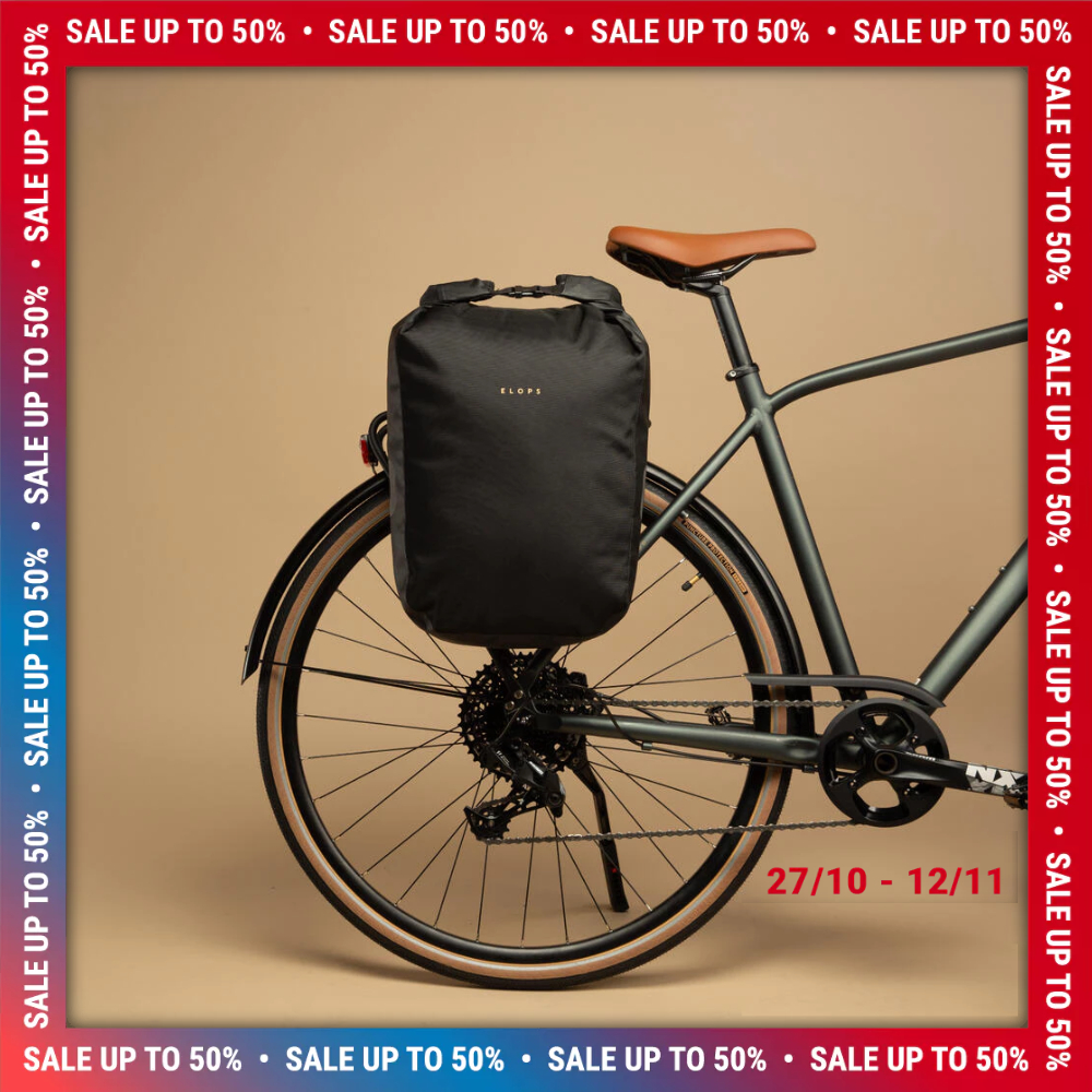 Túi treo baga xe đạp chống thấm nước 500 20L DECATHLON ELOPS mã 8355657