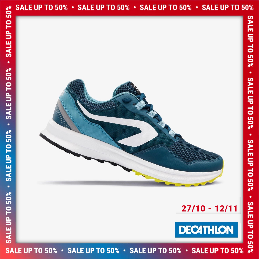 Giày thể thao cho nam DECATHLON KALENJI Run Active màu xanh lá cây