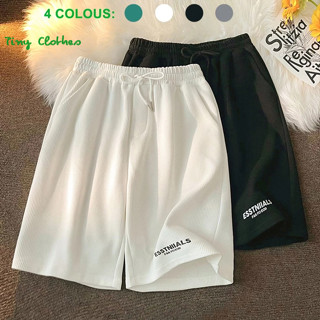 Quần short nam nữ Essential chất cotton dệt tổ ong, quần đùi Unisex thể thao mặc thoáng mát