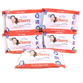 Khăn ướt nhỏ for teen cherry - 20 cái