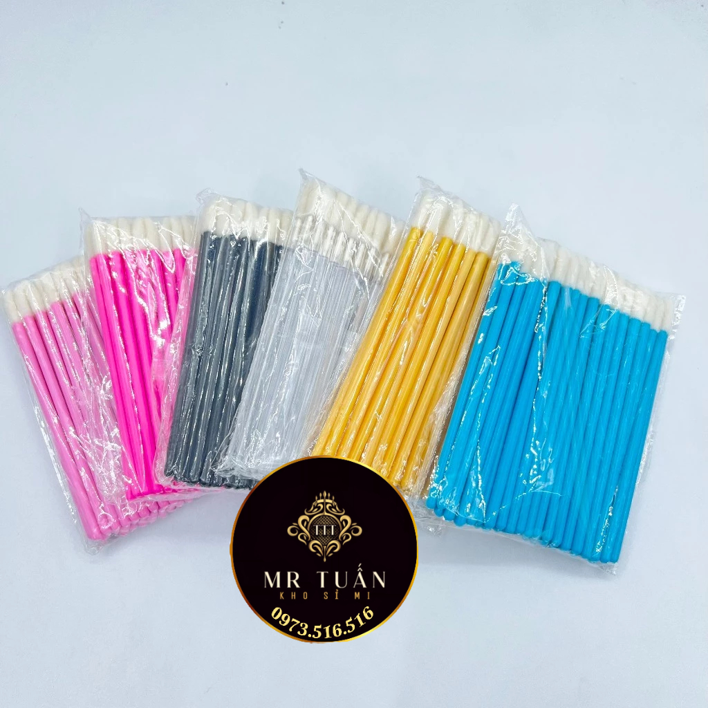 Cọ mềm thường túi (50 cây) đầu to_dụng cụ mi_keo nối mi_uốn mi_mi khay_mi fan_ Mr Tuấn