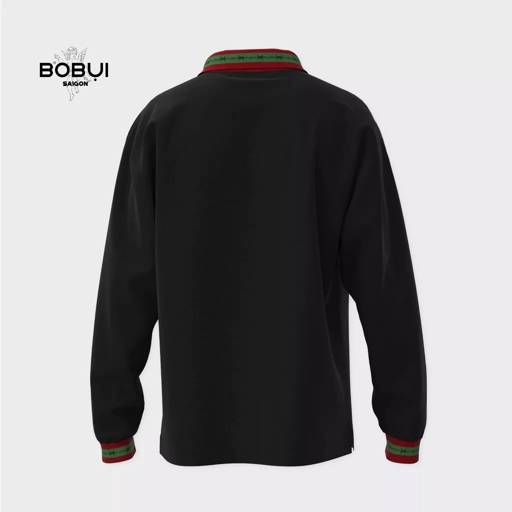 POLO DÀI TAY HỌA TIẾT KẼM