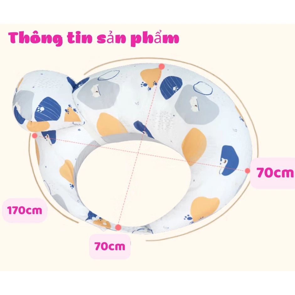 Gối cho bé bú chống sặc sữa cho bé
