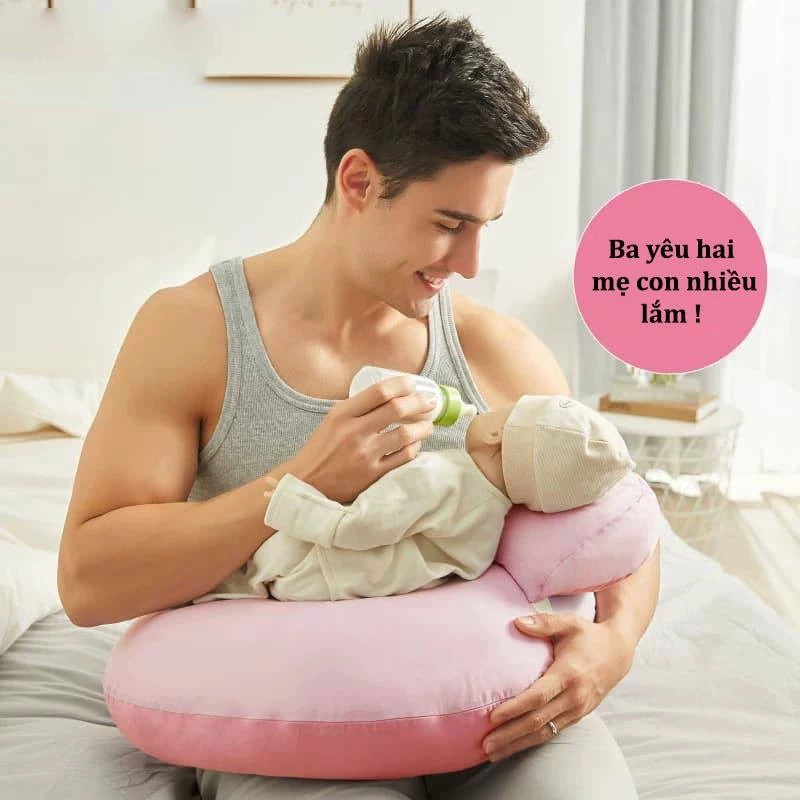 Gối cho bé bú chống sặc sữa cho bé