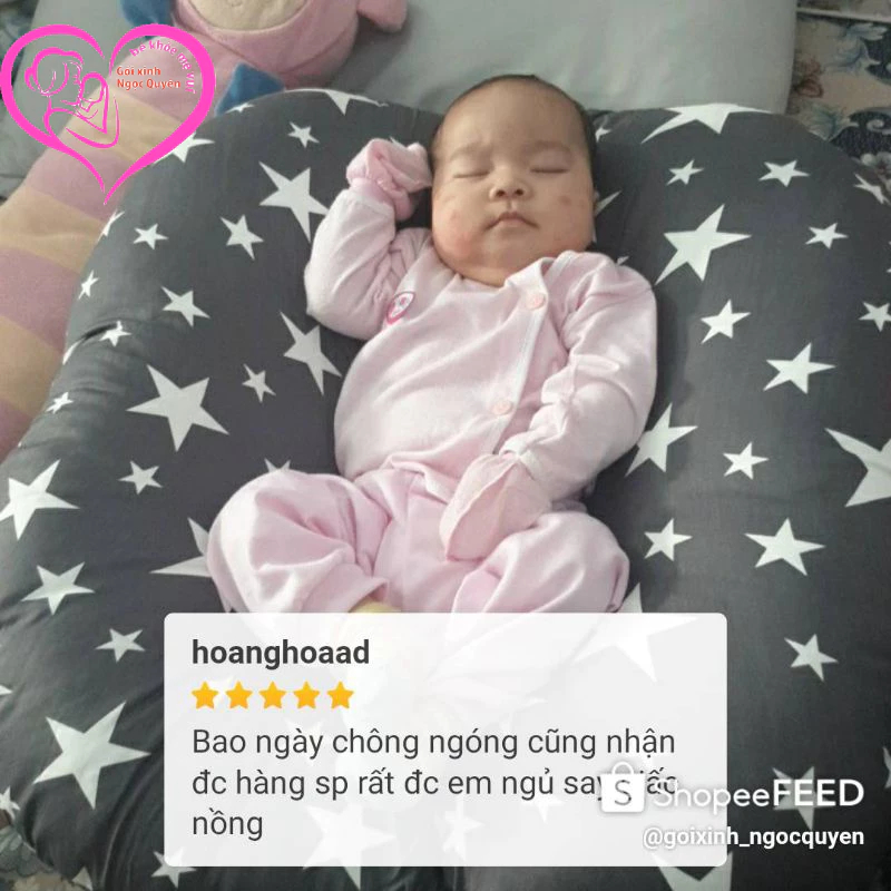 Gối chống trào ngược cho bé Goixinh_ngocquyen   Size  Đại 70cmx70cm
