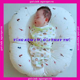 Nệm ngủ cho bé  goixinh_ngocquyen đệm ngủ cho bé ruột sử dụng Bông Hạt cao cấp mang lại cảm giác mềm mại êm ái