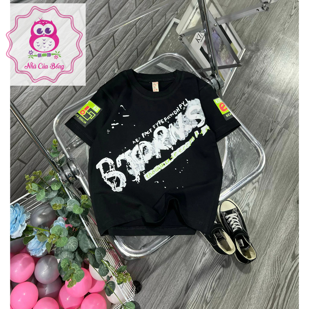Áo thun tay ngắn bé trai in chữ Bjorns (10,5 - 49 kg)