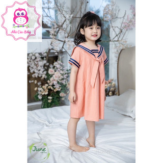 Nhà của Bống - Váy linen bé gái thiết kế kiểu hải quân (9 - 35 kg)