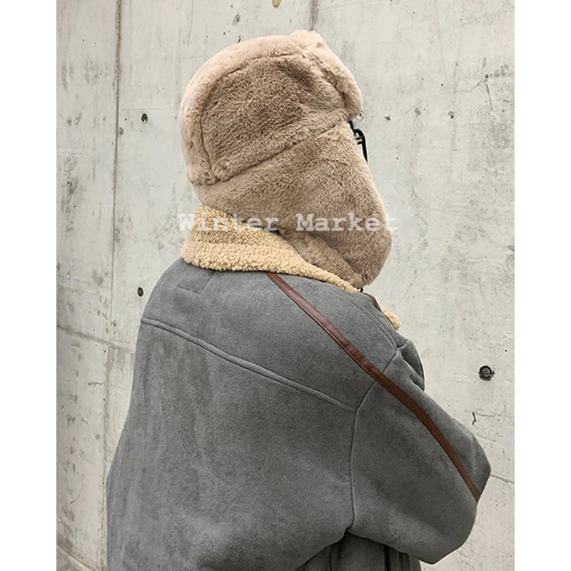 Nón Ushanka Nga nón lông nón phi công đội hai kiểu phủ lông ấm áp nón mùa đông unisex