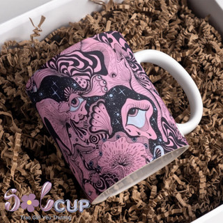 Cốc In Hình Nghệ Thuật (In Theo Yêu Cầu), Cốc Sứ Uống Nước Có Quai Cầm Solcup HA40