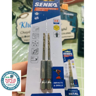 Bộ 2 mũi khoan inox Senka chuôi lục giác 2.5mm