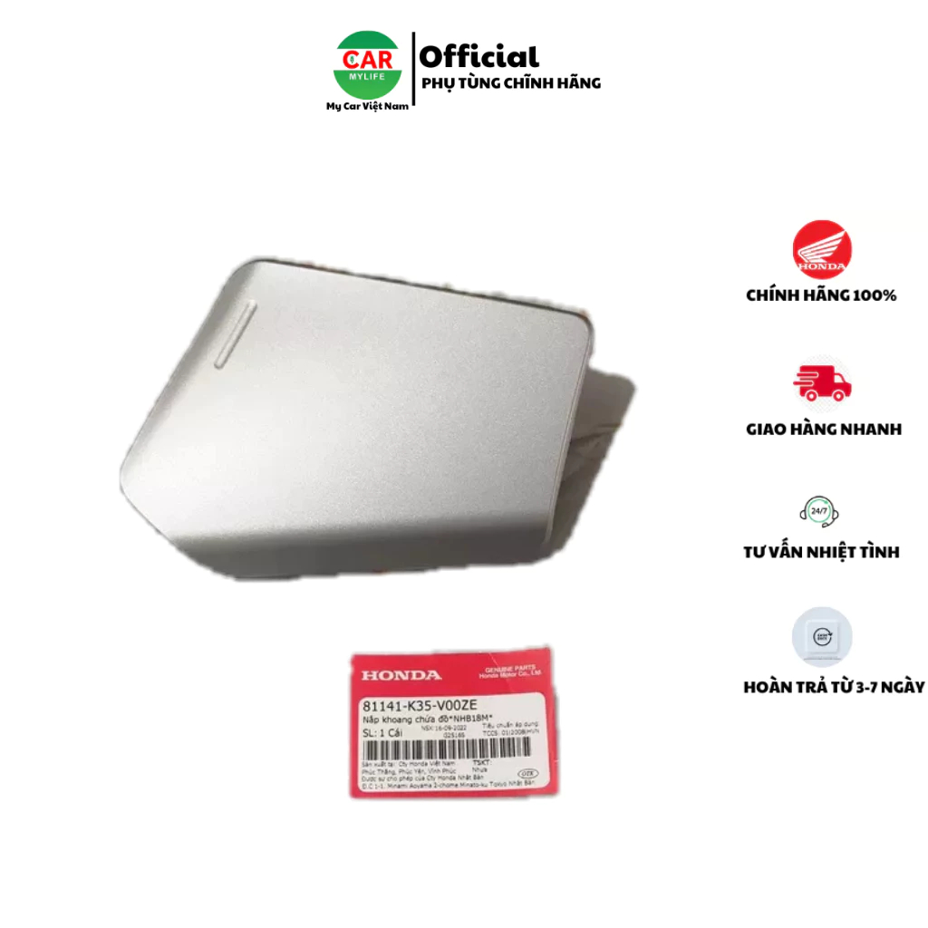 Nắp khoang chứa đồ HONDA PCX 125 năm 2014-2015 màu Bạc nhám. *NHB18M* (81141K35V00ZE)