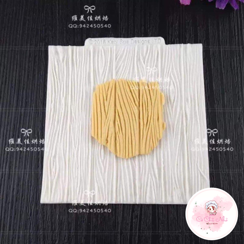 Silicon vân gỗ miếng vuông