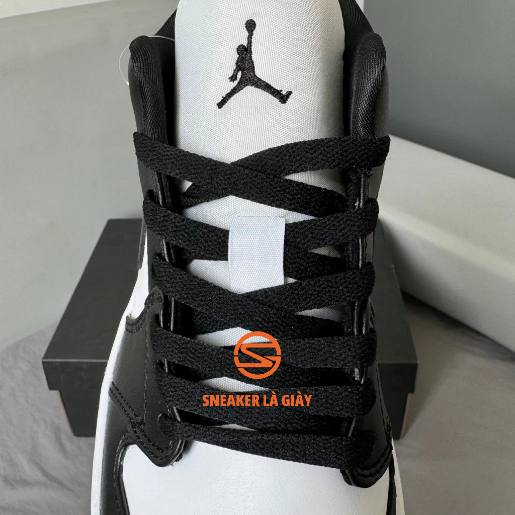 Giày Jordan 1 Low Black White "DC0774-101" JD Panda Đen Trắng Da Trơn - High Quality Fullbox