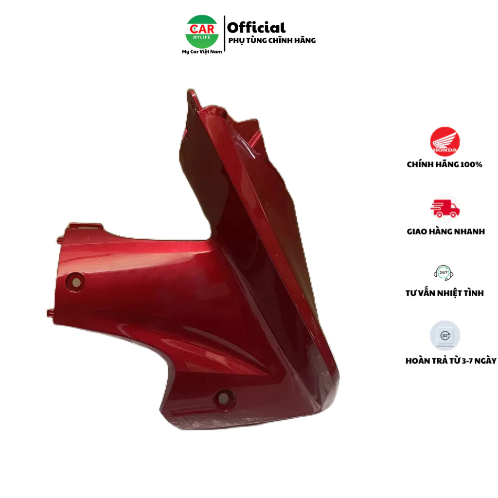 Ốp ống yếm bên phải HONDA WAVE S110 màu Đỏ.