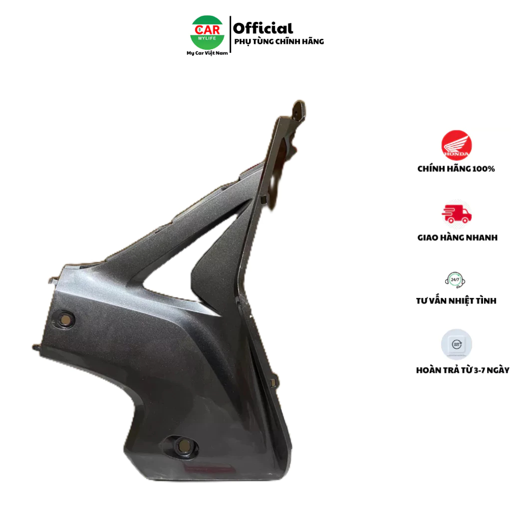 Ốp ống yếm phải HONDA WAVE S110 năm 2011 màu Bạc.