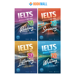 Sách - Combo 4 cuốn IELTS cấp tốc 20 ngày Listening, Speaking, Reading, Writing