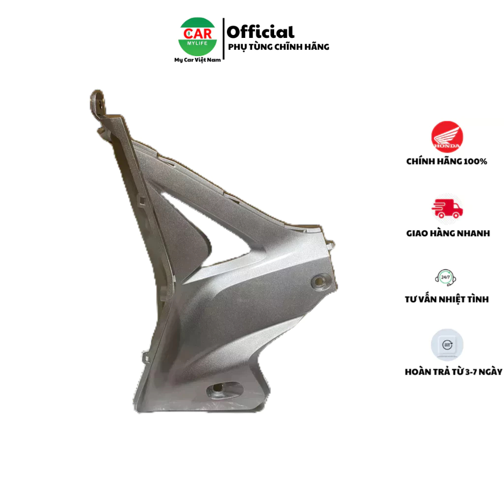 Ốp ống yếm bên trái HONDA WAVE S110 năm 2011 màu Bạc. *NH411M* 64450KWWA80ZD