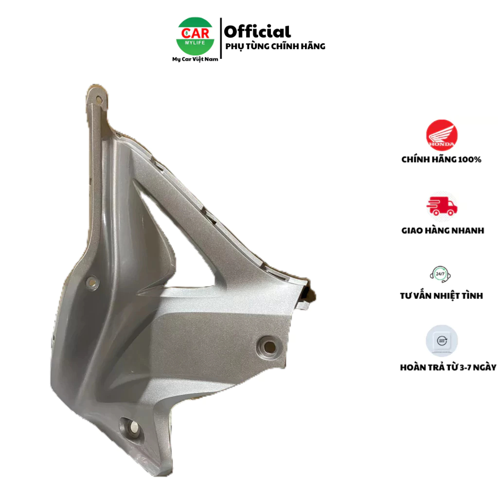 Ốp ống yếm bên trái HONDA WAVE S110 năm 2011 màu Bạc. *NH411M* 64450KWWA80ZD
