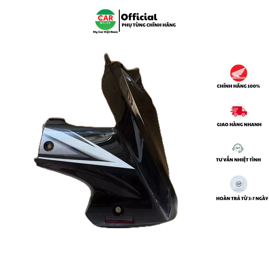 Bộ ốp ống yếm bên phải HONDA WAVE RSX110 năm 2010 màu Đen. (64300K03V70ZD)