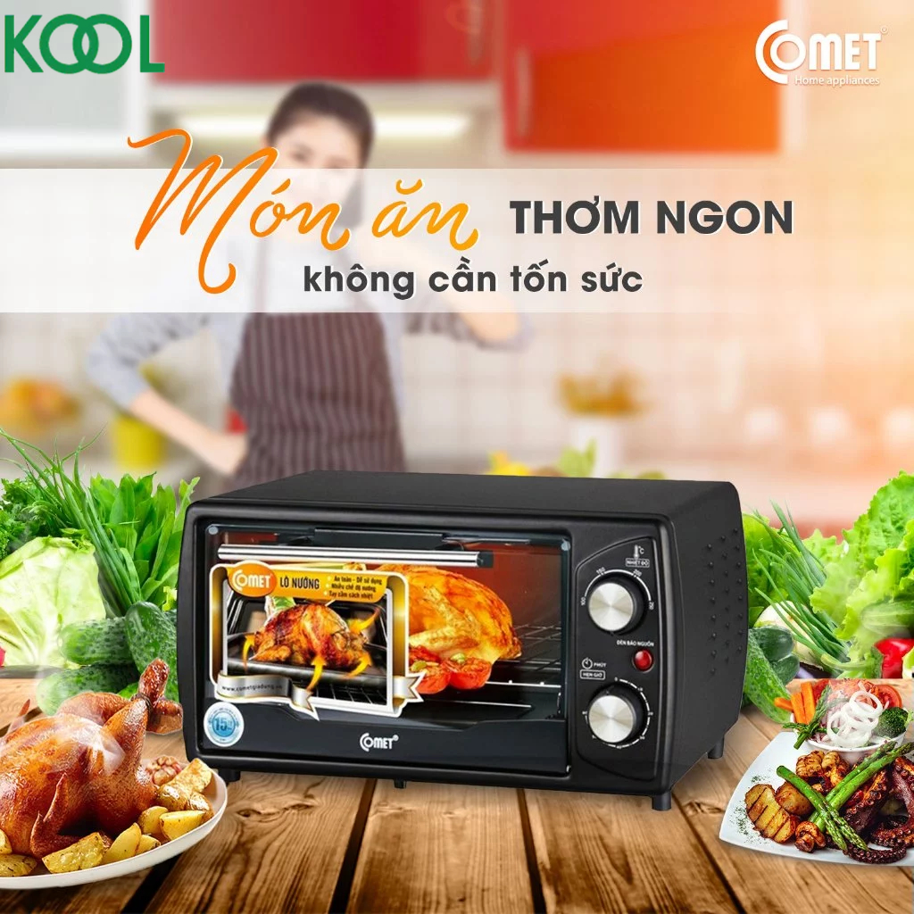 Lò nướng điện vuông 10L COMET - CM6510 ( hoả tốc TPHCM )