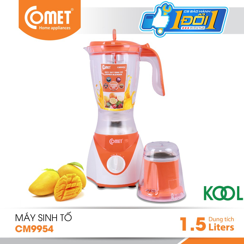 Máy Xay Sinh Tố 2 cối kháng vỡ 1.5L COMET CM9954