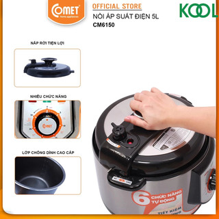 Nồi áp suất đa năng 5L Comet CM6150 ( hoả tốc TPHCM )