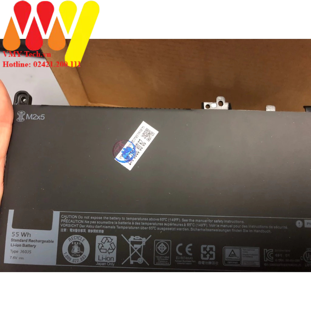 Pin laptop Dell Latitude E7470 E7270 ZIN Chuẩn logo Dell J60J5 0J60J5 PDNM2 0PDNM2 7CJRC 07CJRC MC34Y 242WD GG4FM