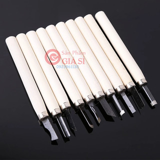 Bộ 10 khắc đục tiện gỗ HT285-10 ❤️freeship❤️