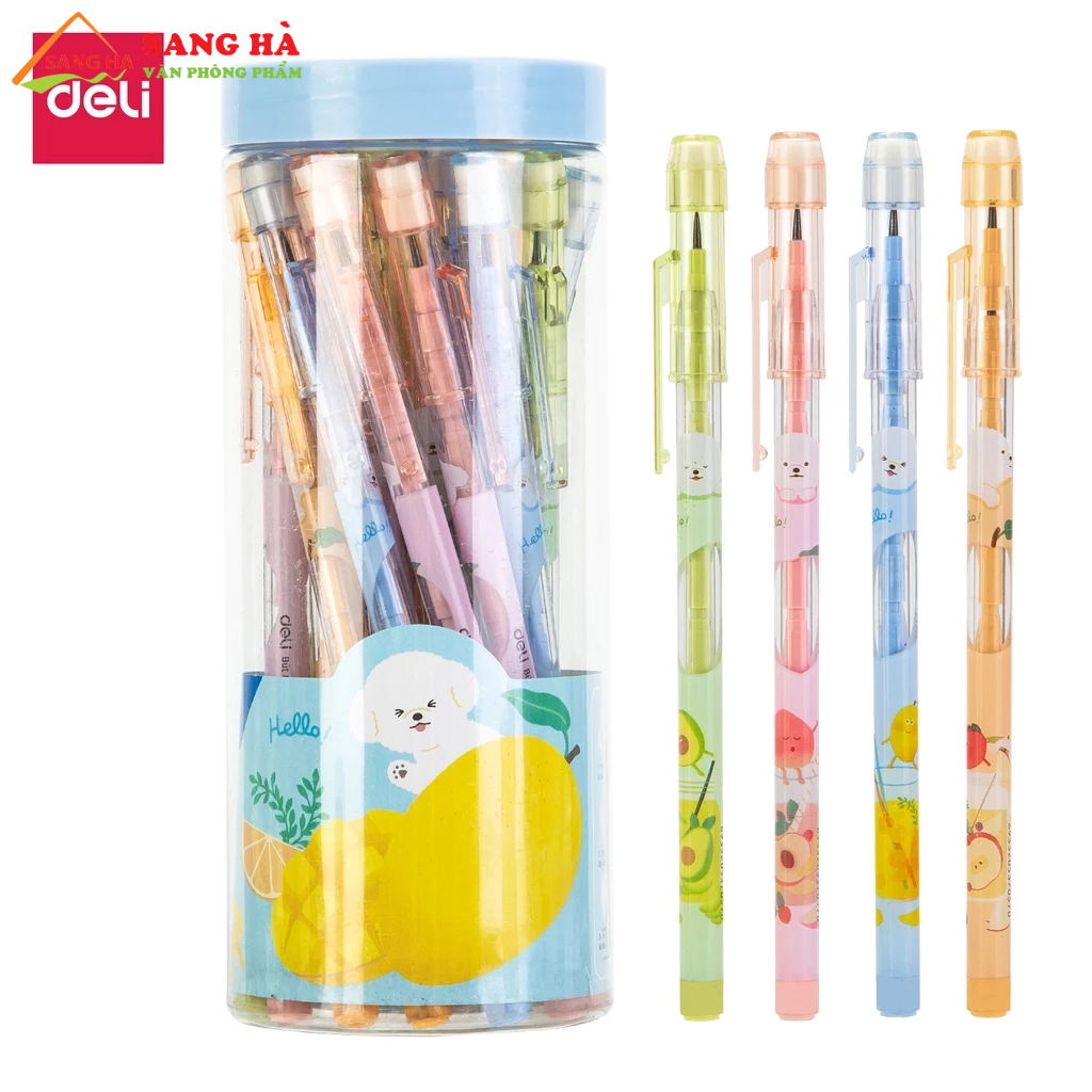 Bút chì khúc học sinh HB Deli - C095 Kèm Tẩy