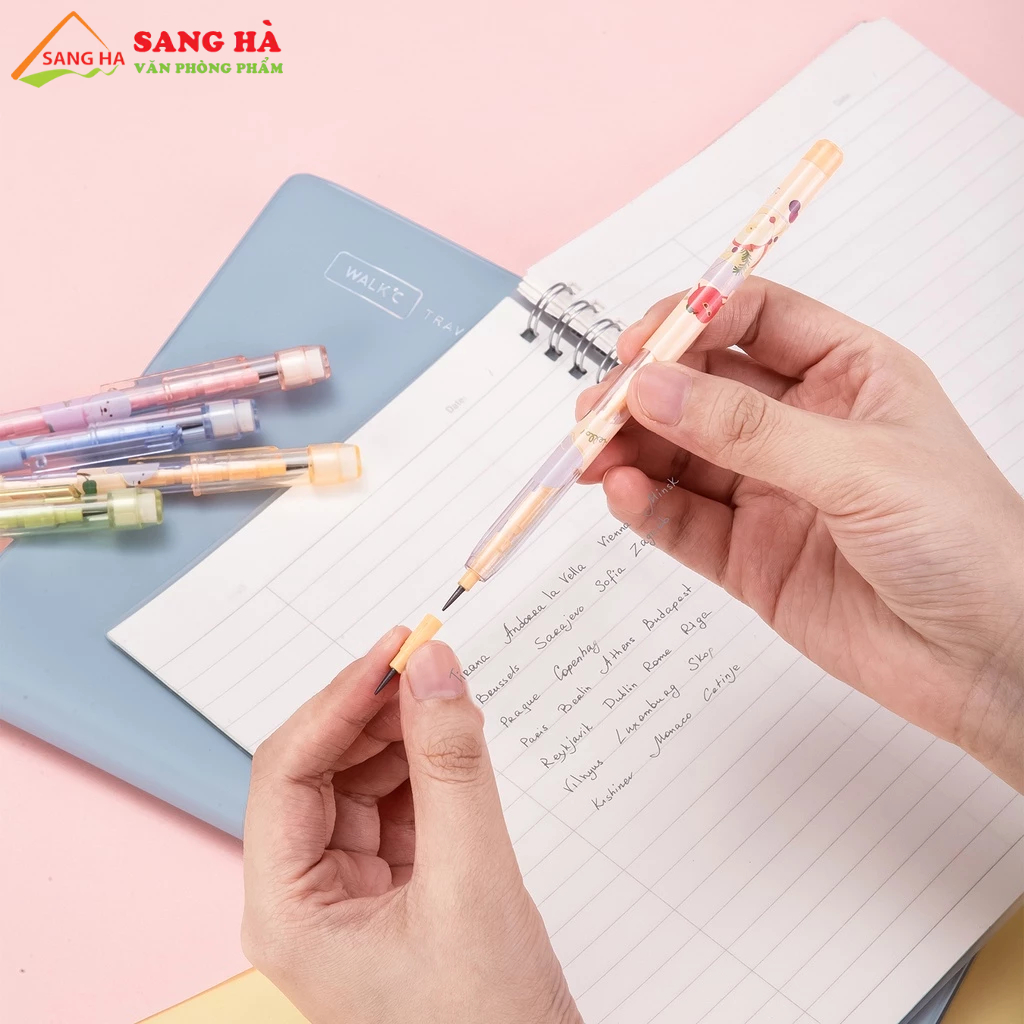 Bút chì khúc học sinh HB Deli - C095 Kèm Tẩy