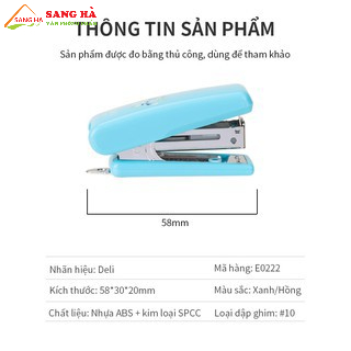 Dập ghim mini số 10 Deli - E0222 - 12 trang