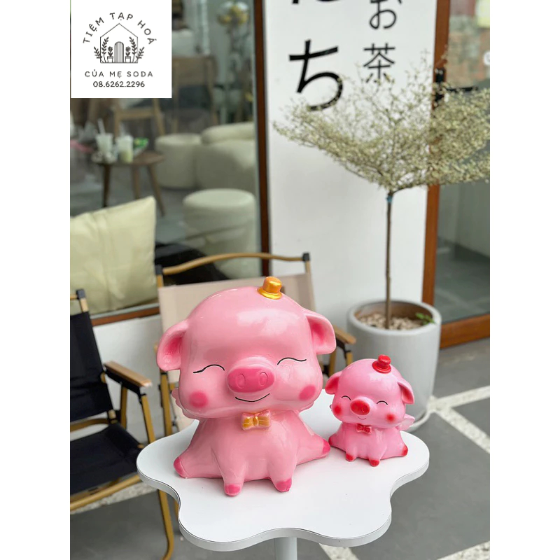 Heo đất thiên thần cánh tiên size to nhất siêu xinh trang trí decor quà tặng đáng yêu ống tiết kiệm TIỆM MẸ SODA