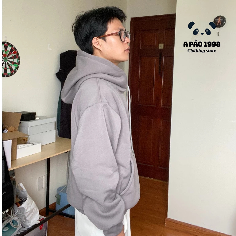 Áo Hoodie Trơn Nỉ Bông Siêu Dày Unisex Form Rộng BOXY Basic, Không Xù Lông, Áo Nỉ Trơn Hoodie Phong Cách Hàn Quốc.