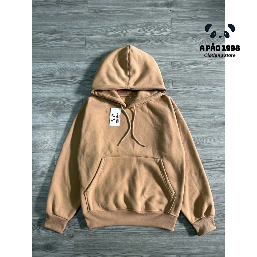 Áo Hoodie Trơn Nỉ Bông Siêu Dày Unisex Form Rộng BOXY Basic, Không Xù Lông, Áo Nỉ Trơn Hoodie Phong Cách Hàn Quốc.