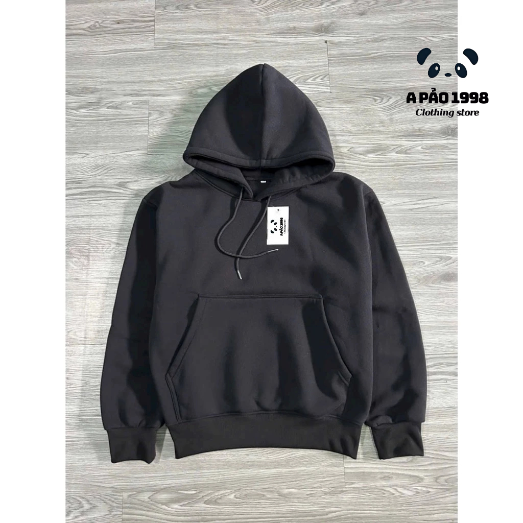 Áo Hoodie Trơn Nỉ Bông Siêu Dày Unisex Form Rộng BOXY Basic, Không Xù Lông, Áo Nỉ Trơn Hoodie Phong Cách Hàn Quốc.