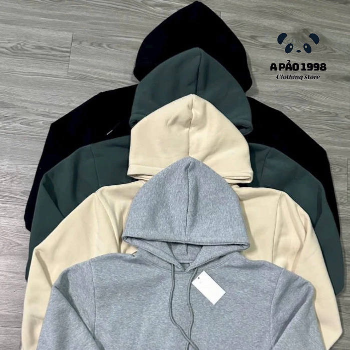 Áo Hoodie Trơn Nỉ Bông Siêu Dày Nam Nữ Unisex Form Rộng Basic, Không Xù Lông, Áo Nỉ Trơn Hoodie Phong Cách Hàn Quốc.