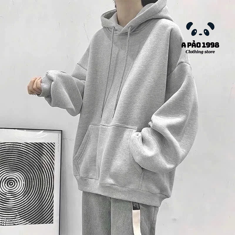 Áo Hoodie Trơn Nỉ Bông Siêu Dày Nam Nữ Unisex Form Rộng Basic, Không Xù Lông, Áo Nỉ Trơn Hoodie Phong Cách Hàn Quốc.