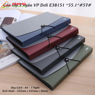 Cặp đựng tài liệu a4 7 ngăn deli e38151