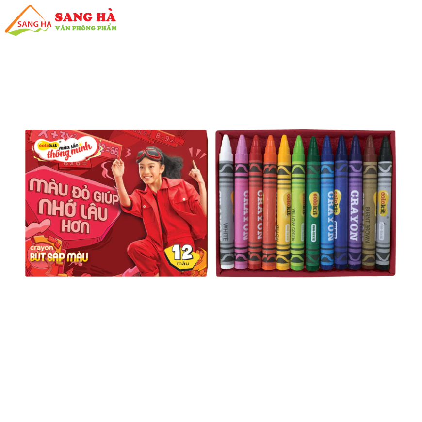 Bút Sáp 12 màu Colokit CR-C016