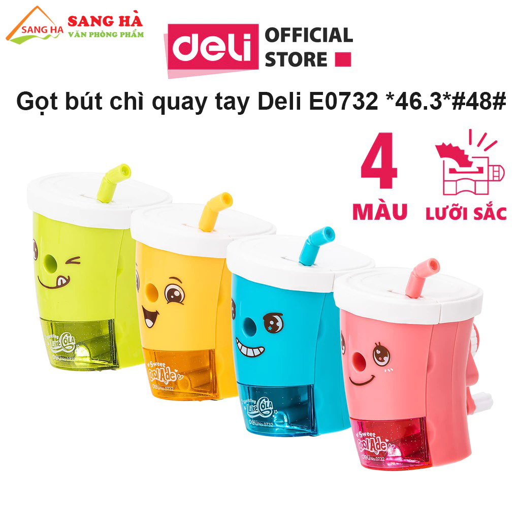 (1 Cái) Gọt bút chì quay tay Deli E0732 Hình cốc