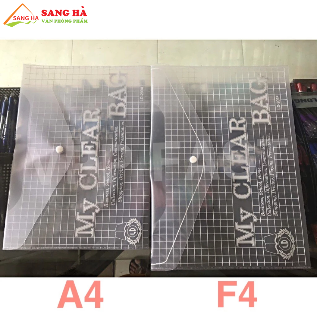 (1 Xấp 12 Cái) Bìa Nút Nhựa My Clear