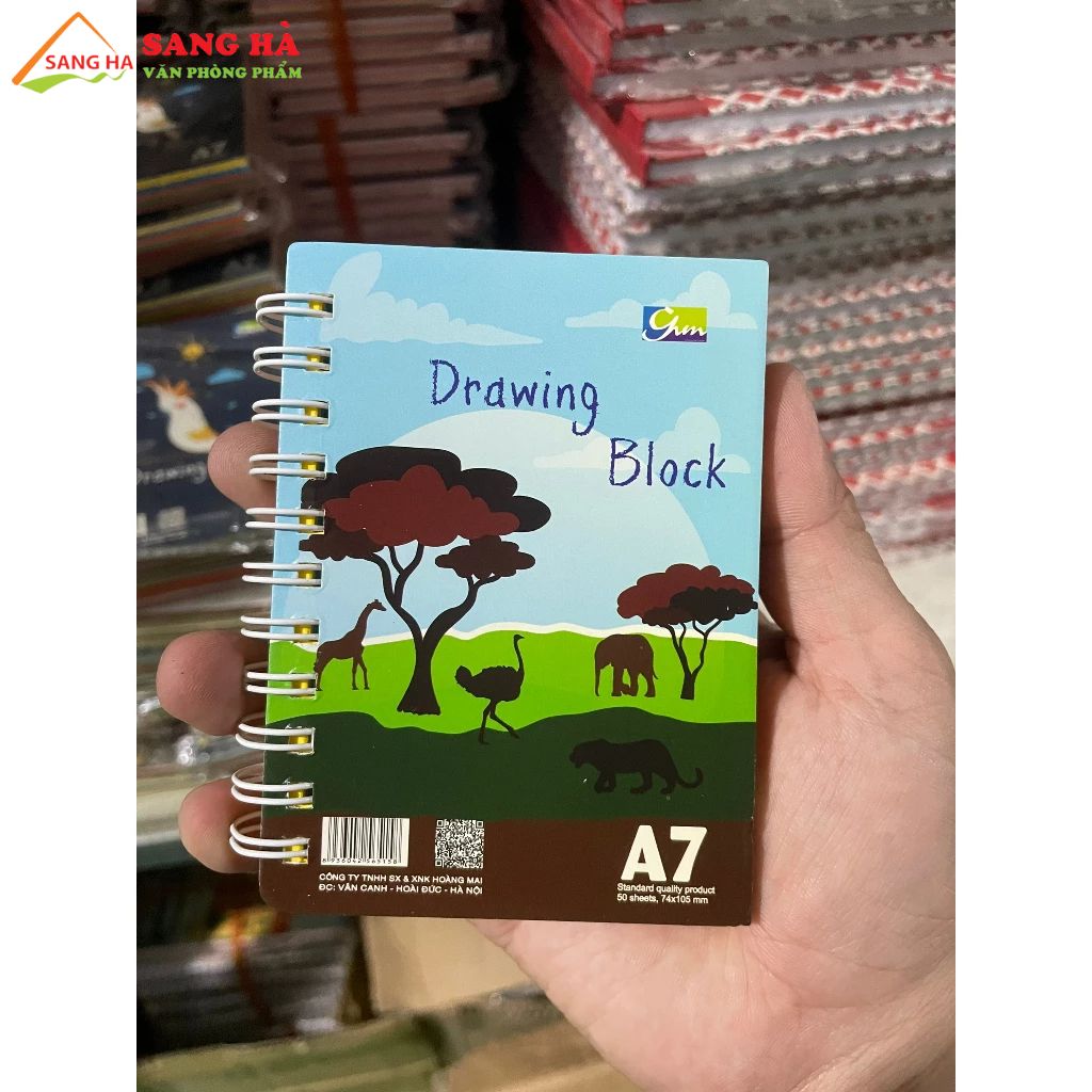 Sổ Lò Xo Hoàng Mai A7 Mỏng  50 tờ