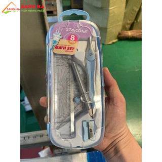 Bộ dụng cụ học tập bằng nhựa 8 món stacom ms103p